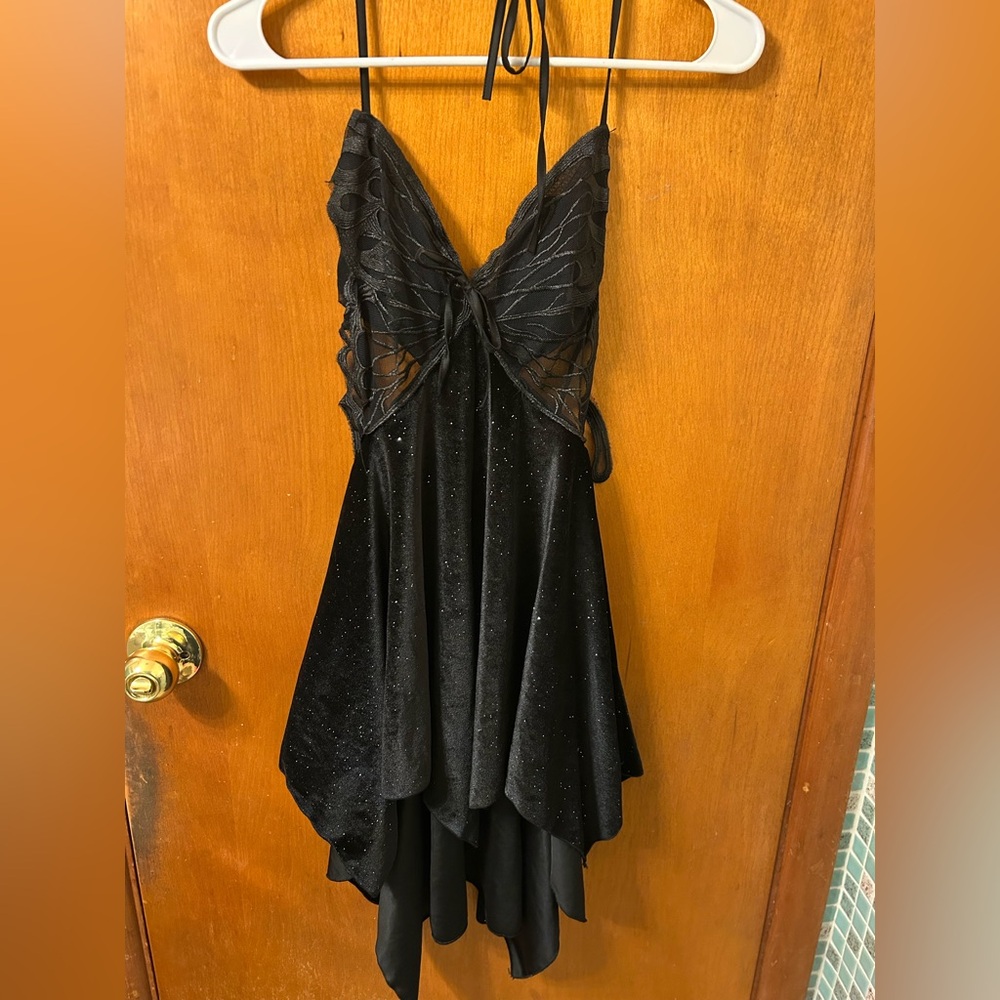 Sparkly Elegant Black Backless Lingerie Sleeveless Dress